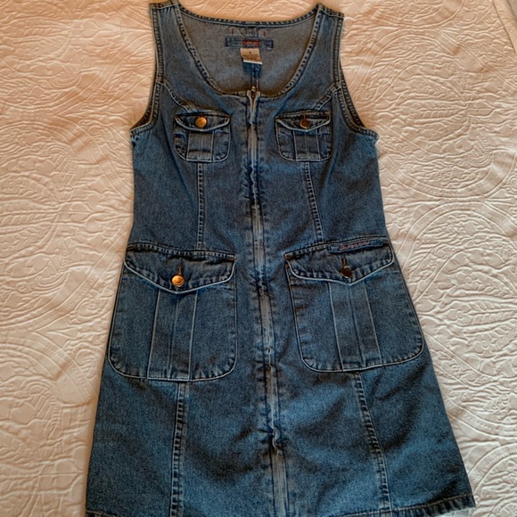 Fitted Denim Dress - Picture 1 of 7